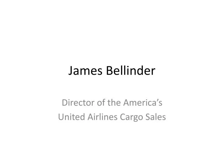 james bellinder