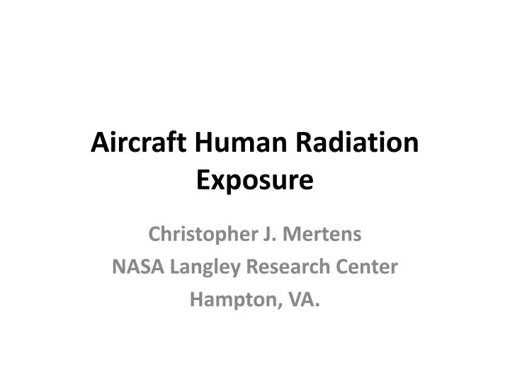 aircraft human radiation exposure