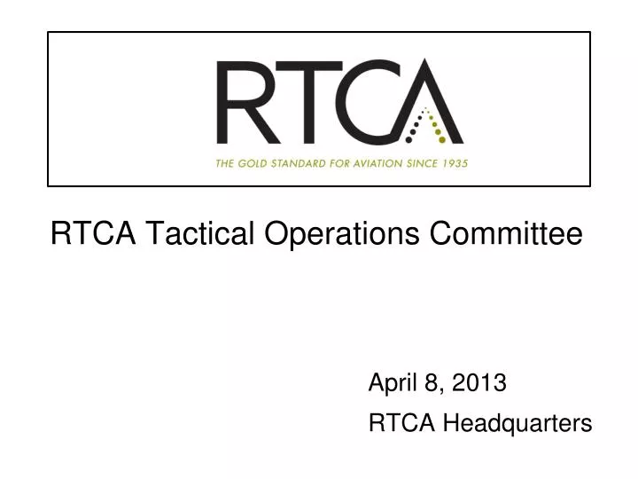 rtca tactical operations committee