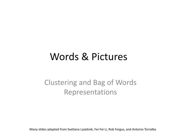 words pictures