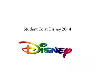 Student Co at Disney 2014