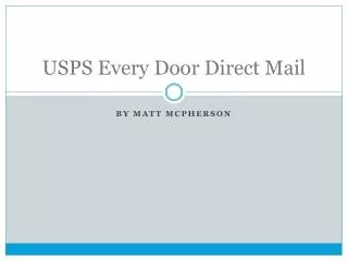 USPS Every Door Direct Mail
