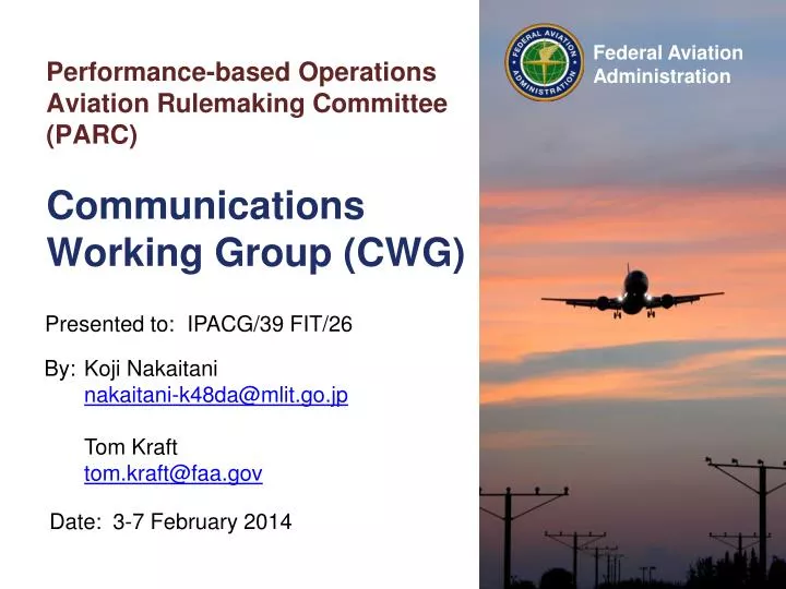 performance based operations aviation rulemaking committee parc