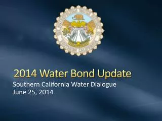 2014 Water Bond Update