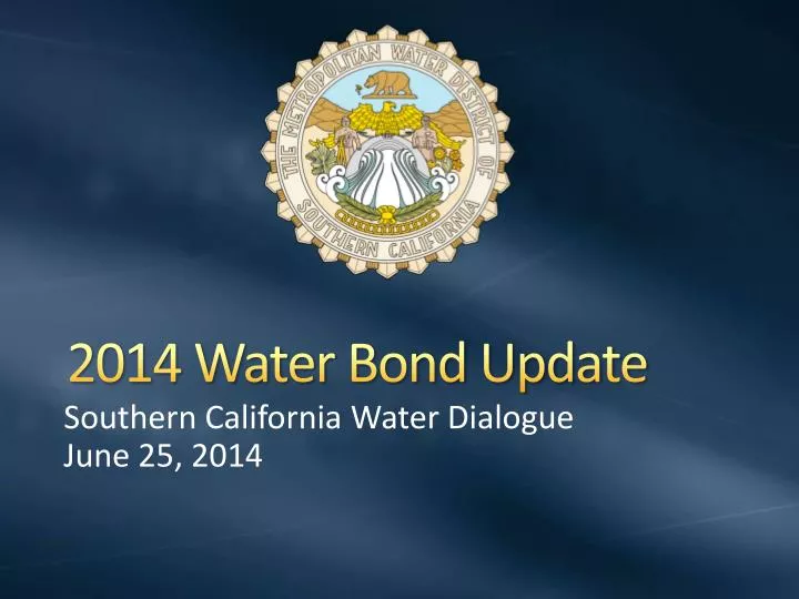 2014 water bond update