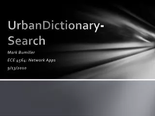 UrbanDictionary -Search