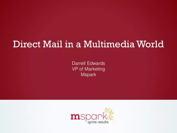 direct mail in a multimedia world