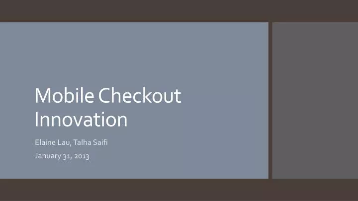 mobile checkout innovation