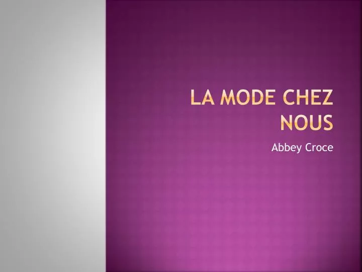 la mode chez nous