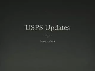 USPS Updates