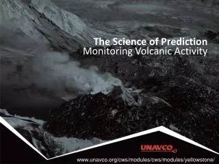 The Science of Prediction Monitoring Volcanic Activity