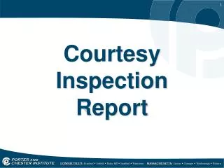 Courtesy Inspection Report