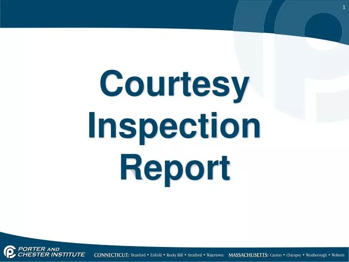 courtesy inspection report