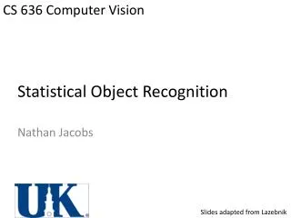 Statistical Object Recognition