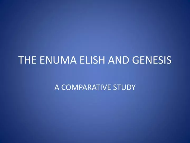 the enuma elish and genesis