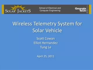 Wireless Telemetry System for Solar Vehicle