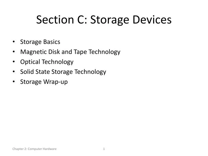 section c storage devices