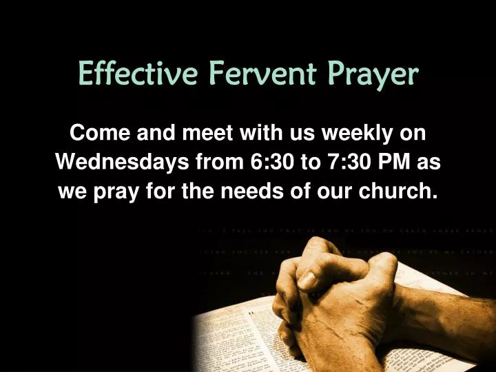 effective fervent prayer