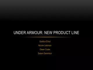 Under Armour : New Product Line