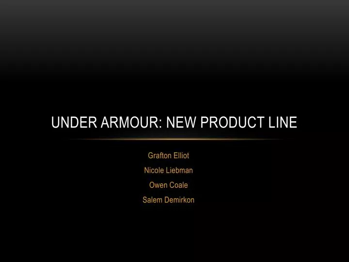 under armour new product line