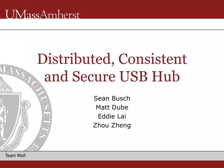 distributed consistent and secure usb hub