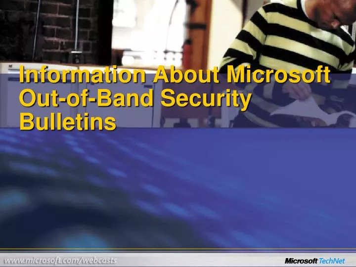 information about microsoft out of band security bulletins