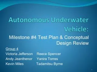 Autonomous Underwater Vehicle: