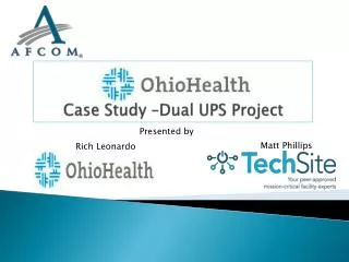 Case Study –Dual UPS Project
