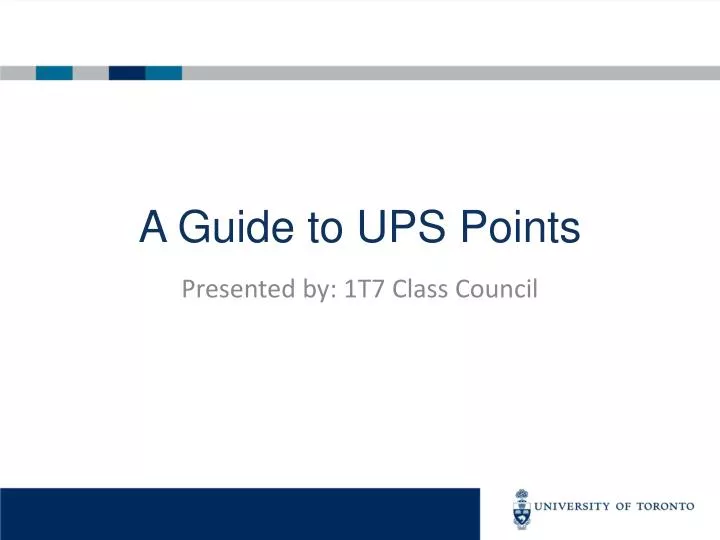 a guide to ups points