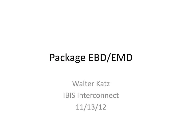 package ebd emd