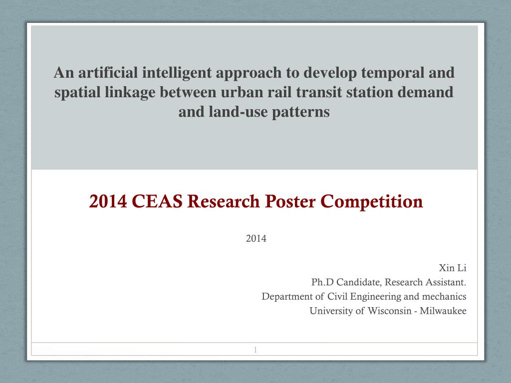 PPT - Leveraging AI for Spatial and Temporal Analysis of Urban Rail ...