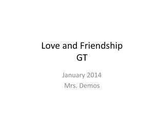 Love and Friendship GT