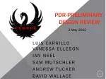 PDR-Preliminary design review - slide 1