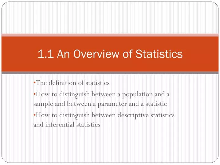1 1 an overview of statistics