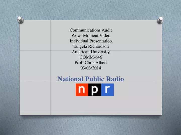 national public radio