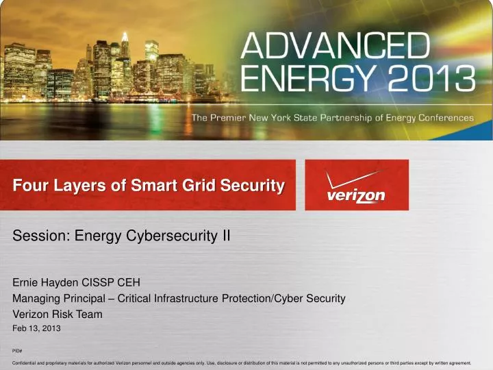 four layers of smart grid security