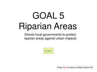 GOAL 5 Riparian Areas