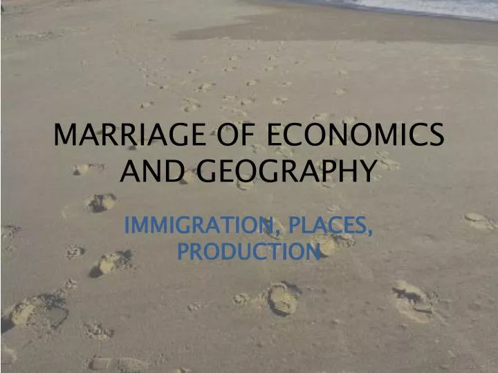 marriage of economics and geography