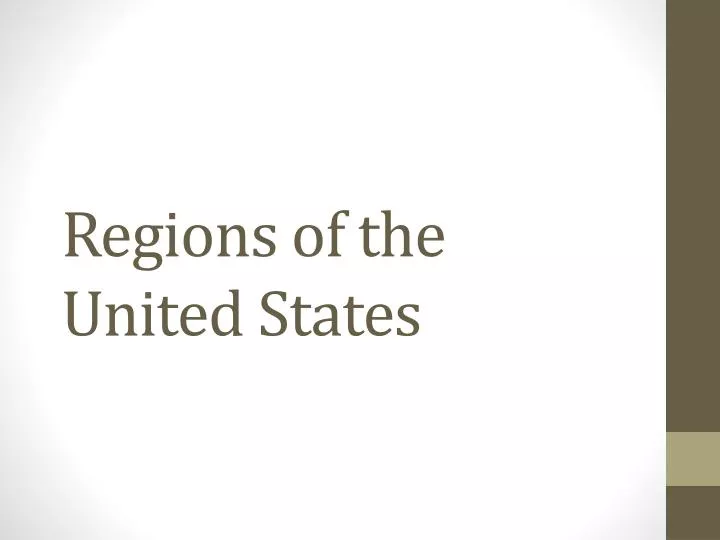 regions of the united states