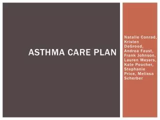 Asthma Care plan