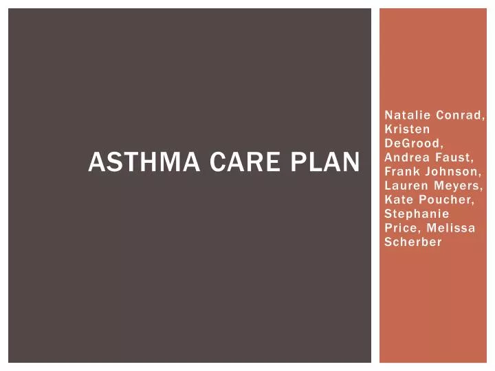 asthma care plan