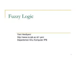 fuzzy logic
