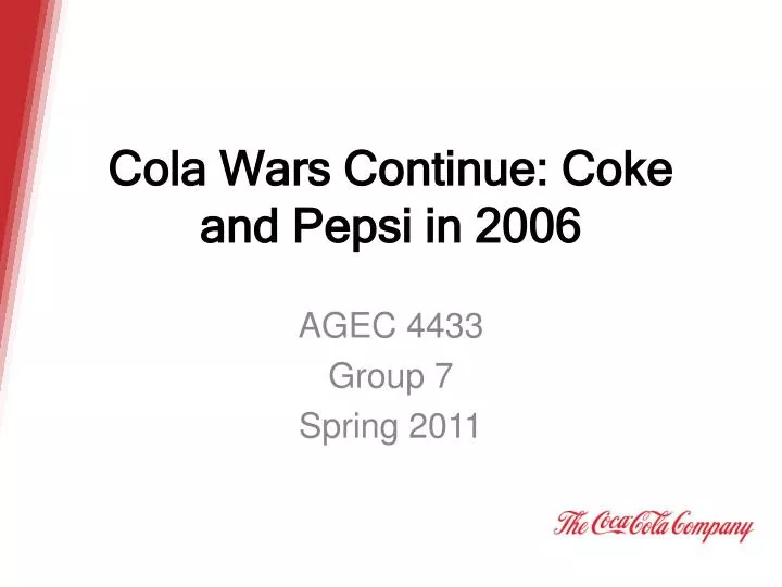 cola wars continue coke and pepsi in 2006