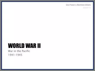 World war ii