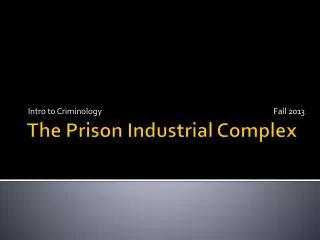 The Prison Industrial Complex