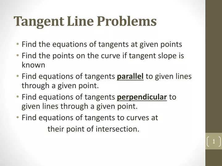 tangent line problems