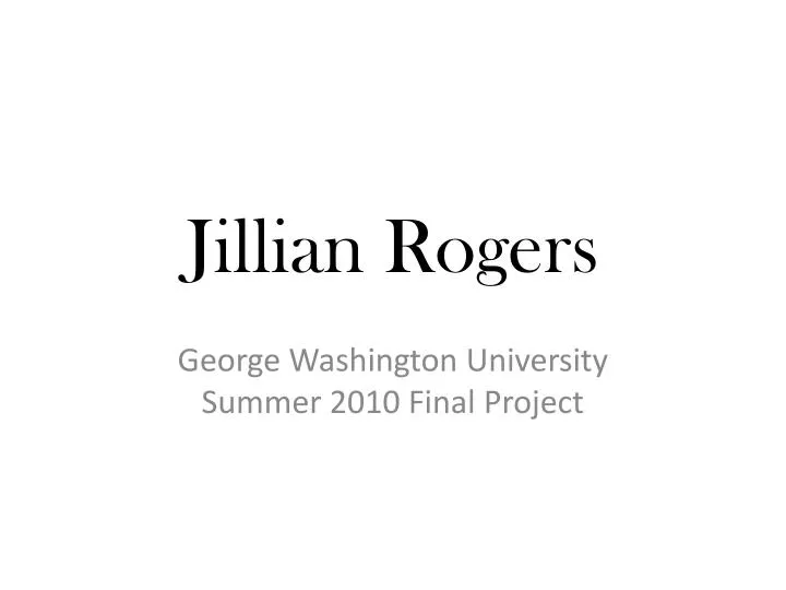 jillian rogers