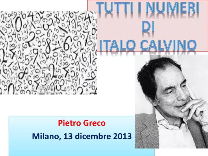 tutti i numeri di italo calvino