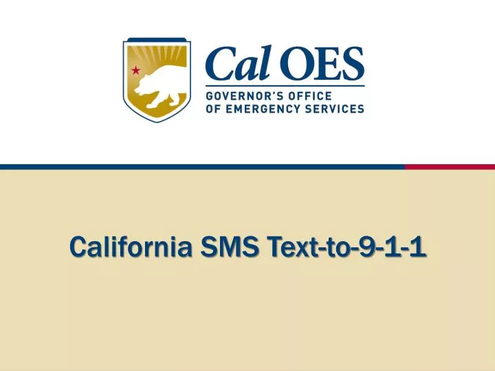 california sms text to 9 1 1