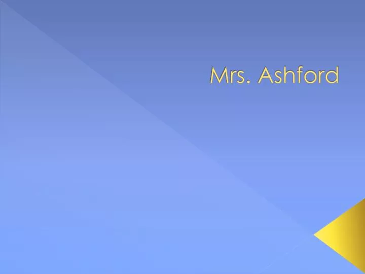 mrs ashford